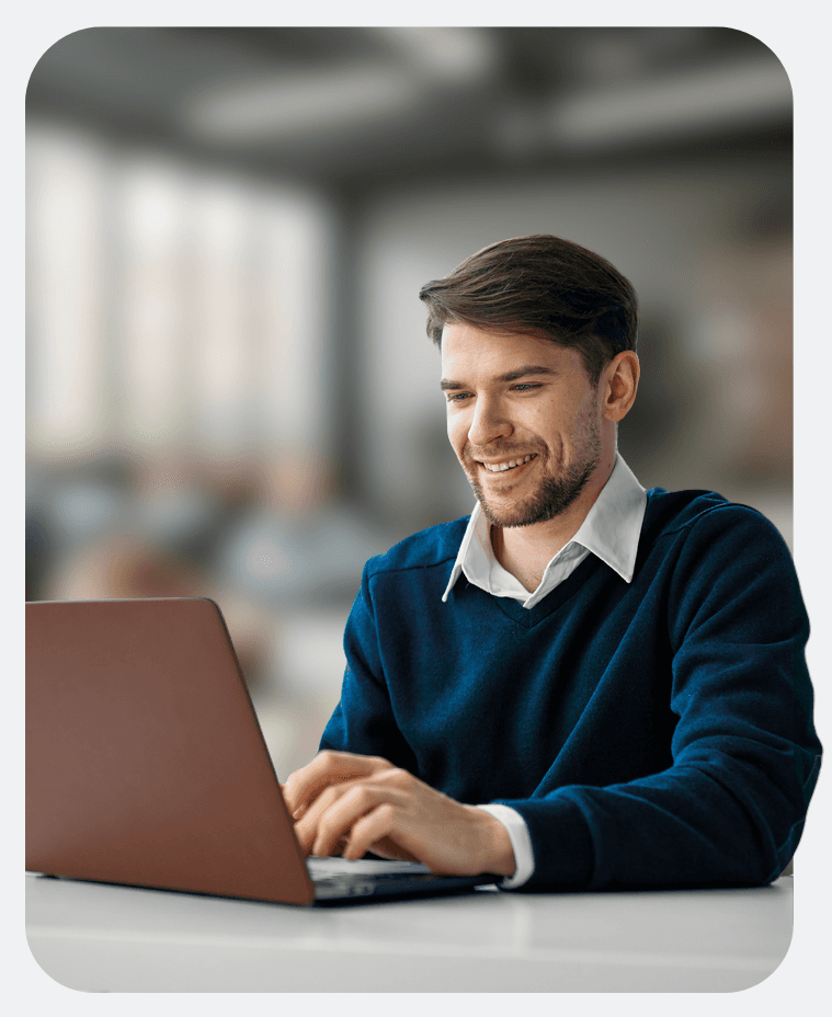 Person working on laptop