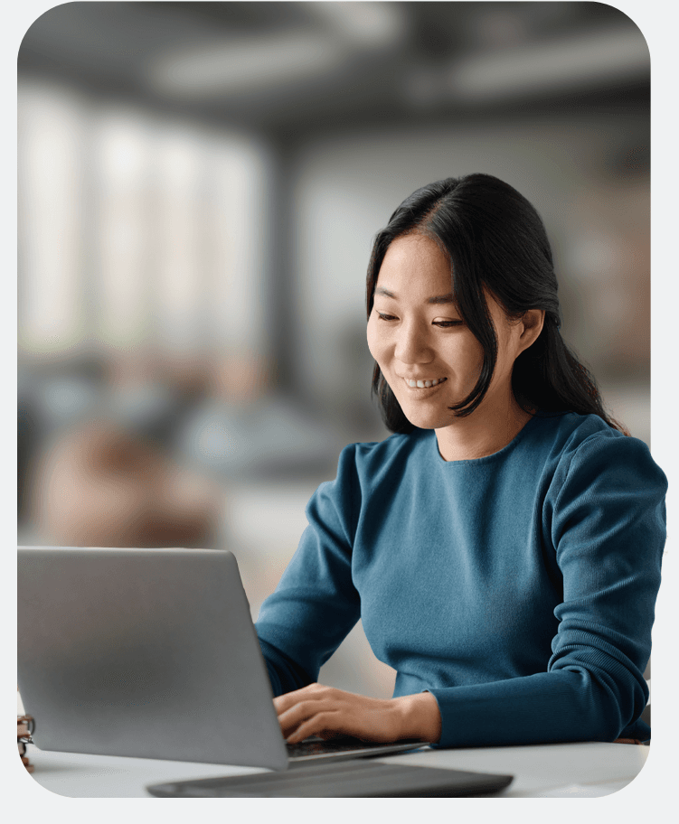 Person working on laptop